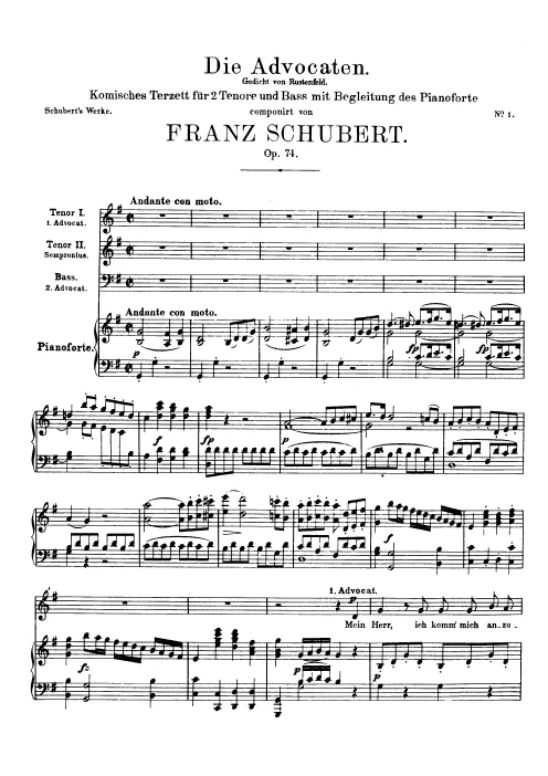 First page of Die Advokaten