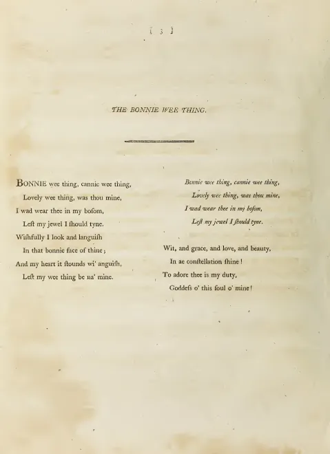 First page of Bonnie Wee thing