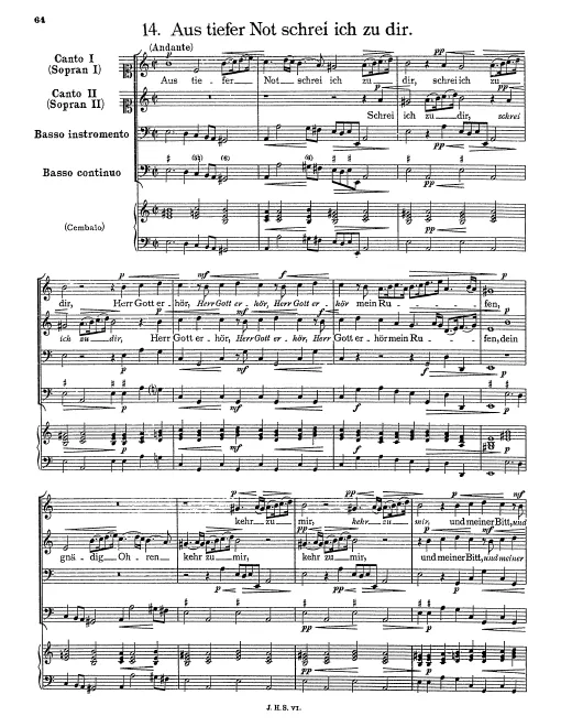 First page of Aus tiefer Not schrei ich zu dir
