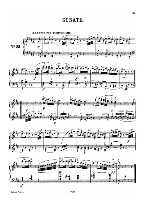 First page of Keyboard Sonata