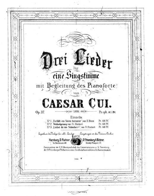 First page of 3 Lieder