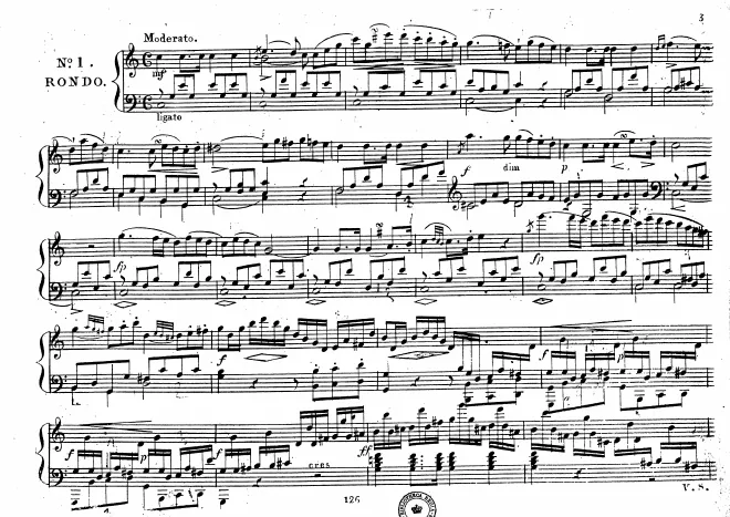 First page of 3 Rondos, Op.1