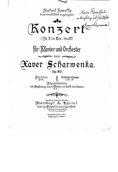 First page of Piano Concerto No.3
