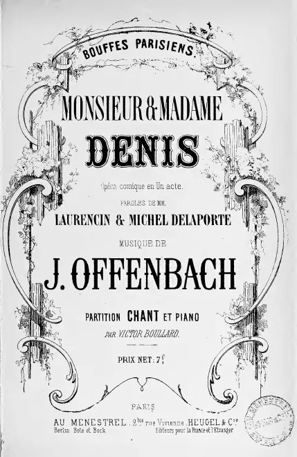 First page of Monsieur et Madame Denis