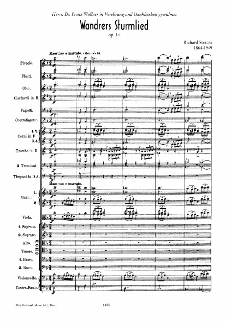 First page of Wandrers Sturmlied