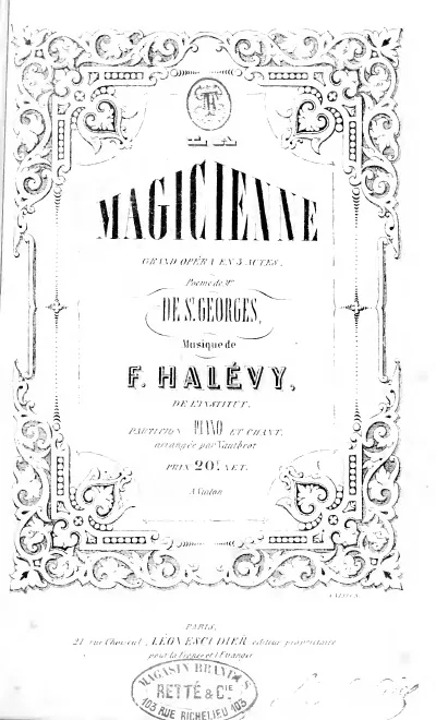 First page of La magicienne