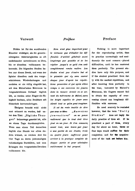 First page of 40 tägliche Studien