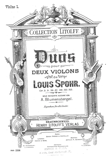 First page of 3 Duos for 2 Violins