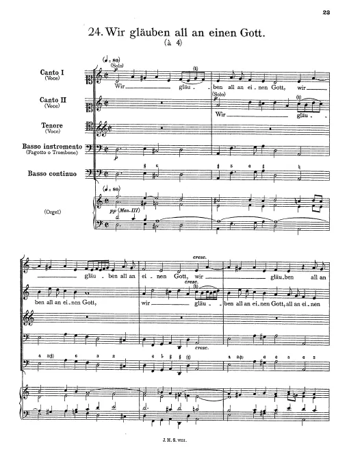 First page of Wir gläuben all' an einen Gott