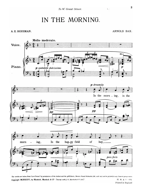 First page of In the Morning