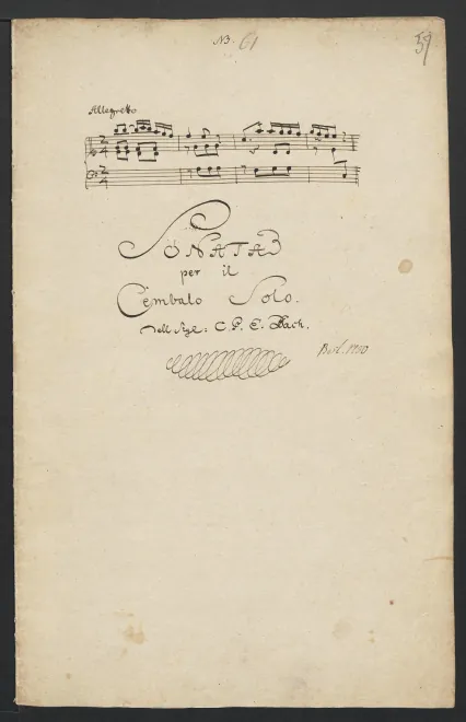 First page of Allegretto con variazioni