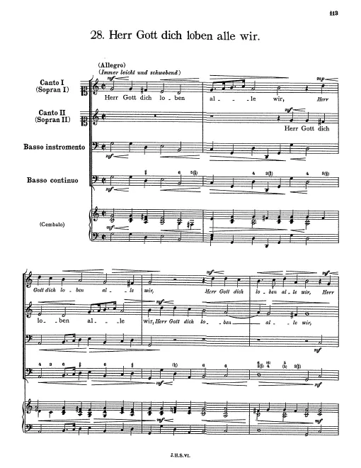 First page of Herr Gott dich loben alle wir