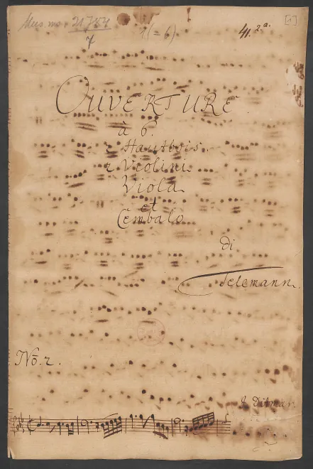 First page of Ouverture-Suite in B-flat major