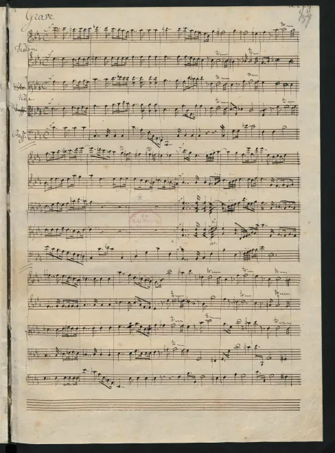 First page of Sinfonia XIII in C minor