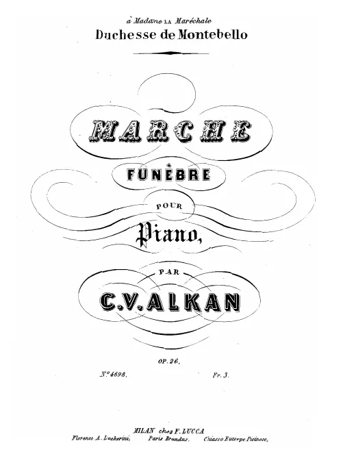 First page of Marche funèbre pour le piano in e-flat minor