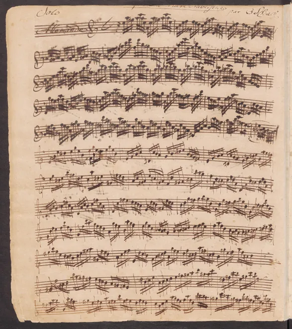 First page of Partita in A minor