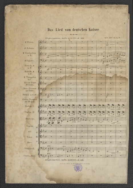 First page of Das Lied vom Deutschen Kaiser
