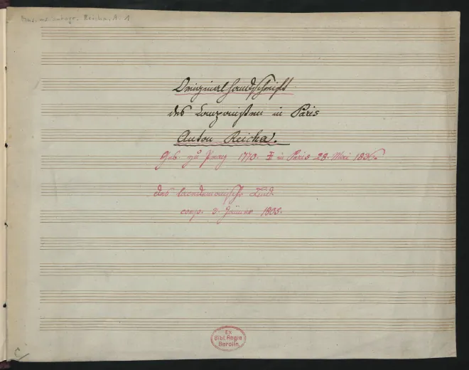 First page of Das lacedämonische Lied