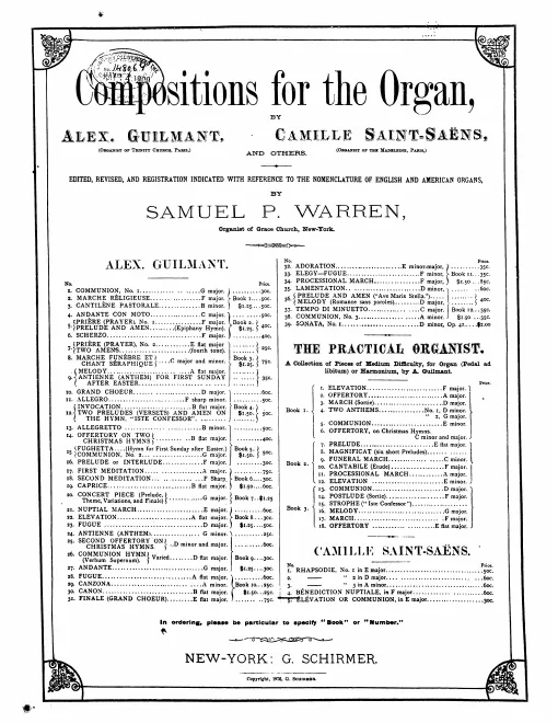 First page of Bénédiction Nuptiale