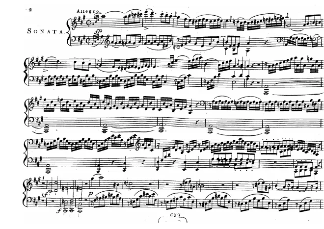First page of Violin Sonata