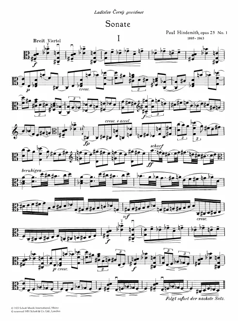 First page of Viola Sonata