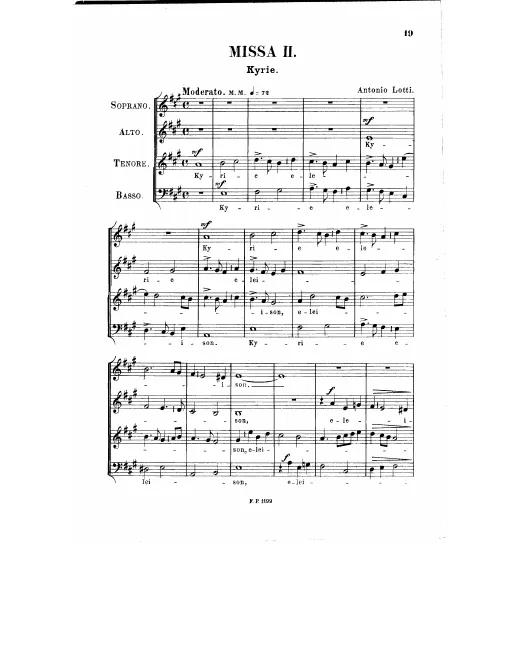 First page of Mass in A major