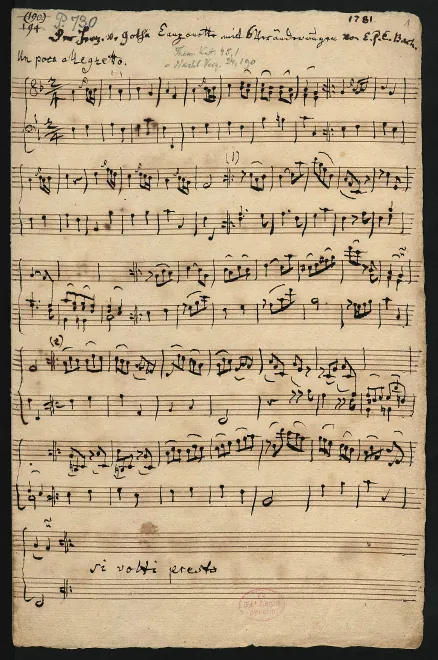 First page of 6 Variations on a Canzonette