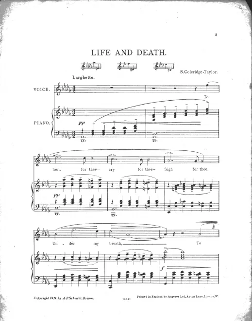 First page of Life and Death