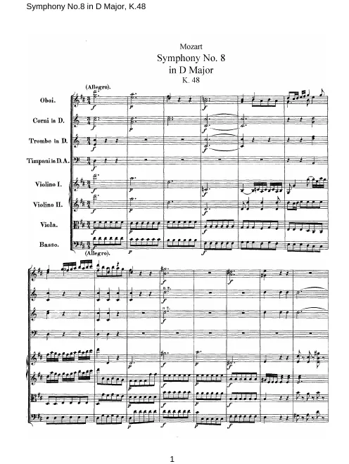 First page of Symphony No.8