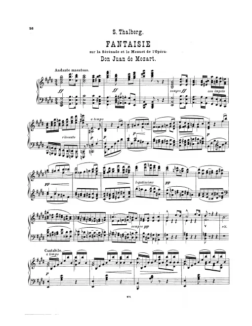 First page of Grande Fantaisie sur la Sérénade et le Menuet de 'Don Juan', Op.42