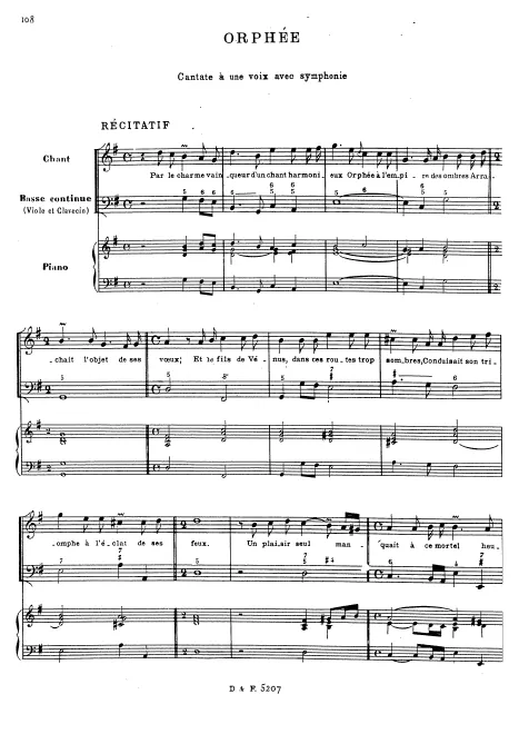 First page of Orphée