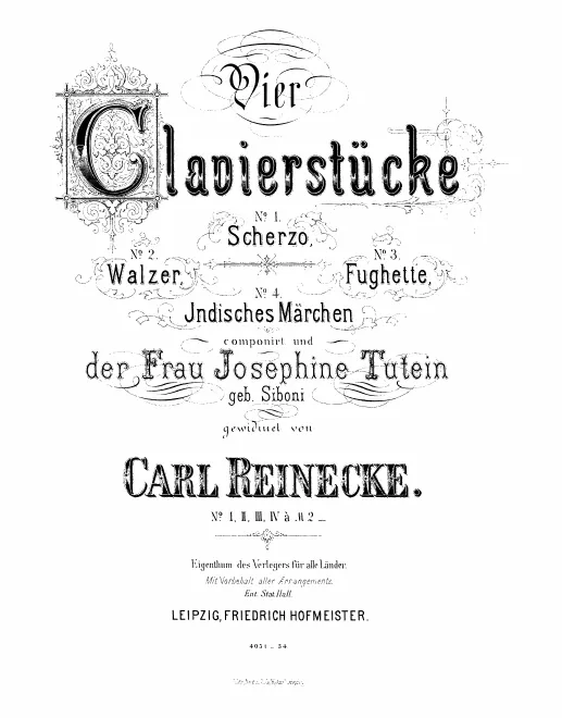 First page of 4 Klavierstücke