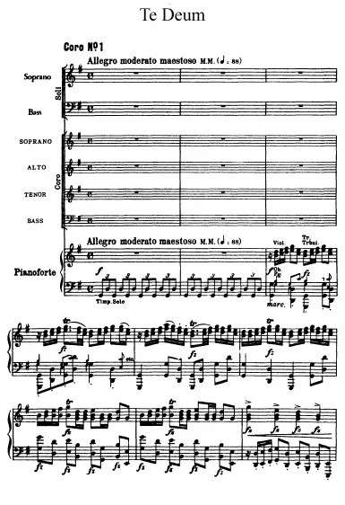 First page of Te Deum