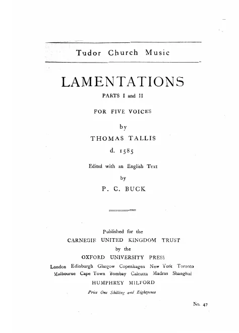 First page of Lamentations of Jeremiah
