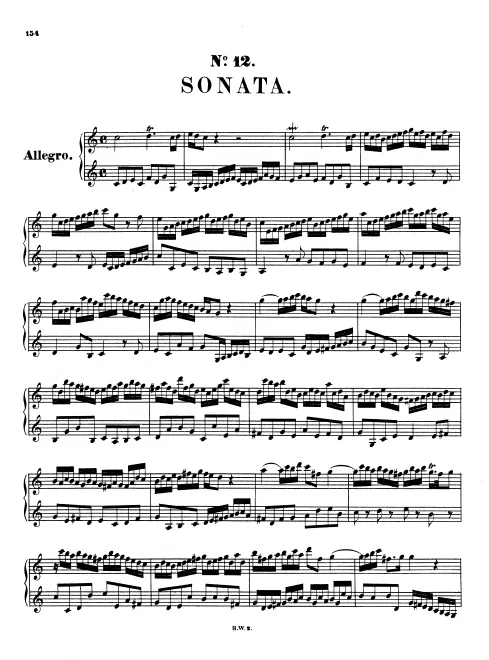First page of Sonata for a Musical Clock
