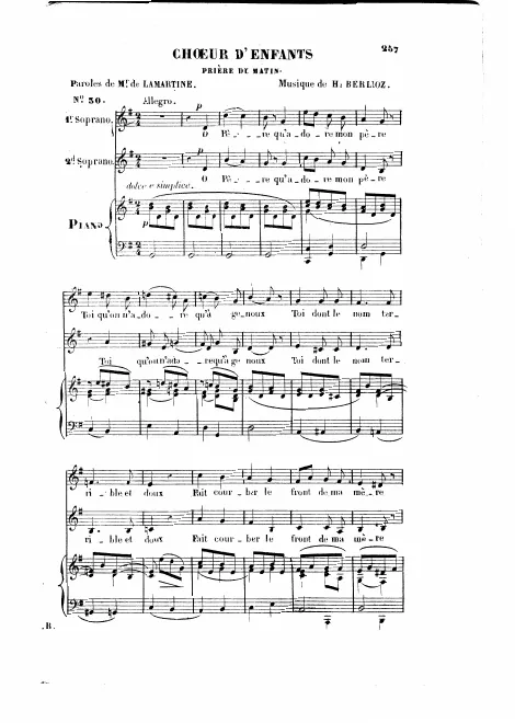 First page of Prière du matin