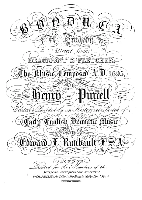 First page of Bonduca, or The British Heroine