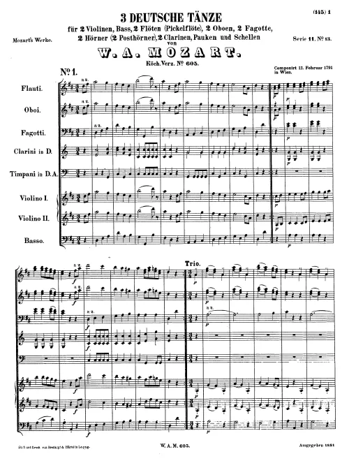 First page of 3 German Dances