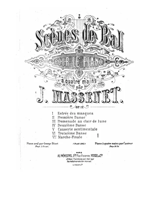 First page of Scènes de bal