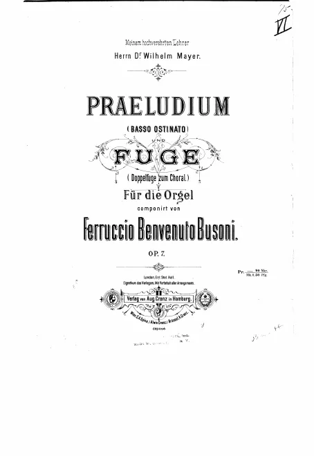 First page of Praeludium und Doppelfuge zum Choral