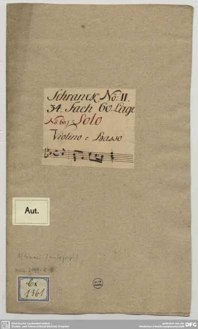 First page of Violin Sonata in B-flat major