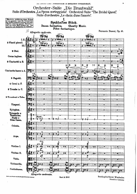 First page of Die Brautwahl