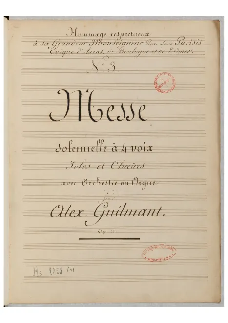 First page of Messe Solennelle No.3