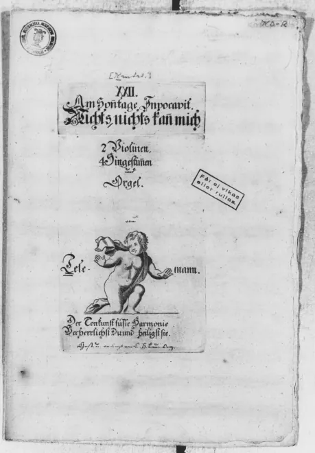 First page of Nichts, nichts kann mich, TWV 1:1153