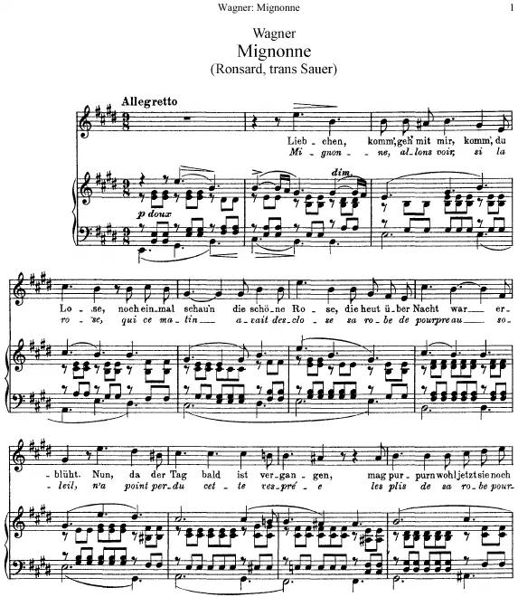 First page of Mignonne