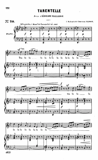 First page of Tarentelle
