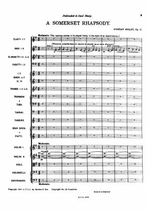 First page of A Somerset Rhapsody