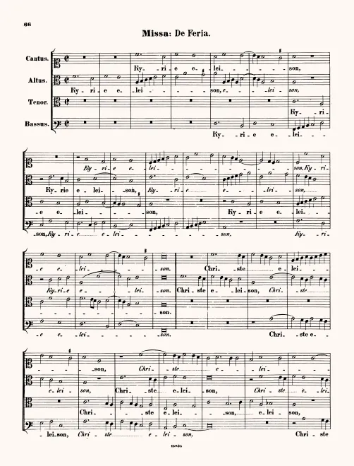 First page of Missa de feria