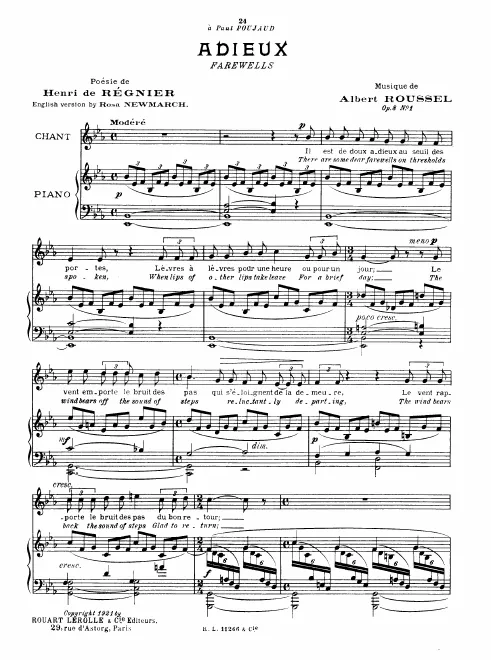 First page of 4 Poèmes