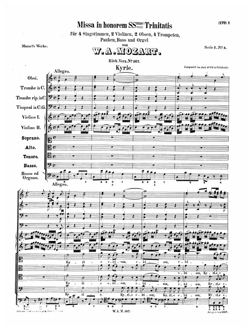 First page of Missa in C